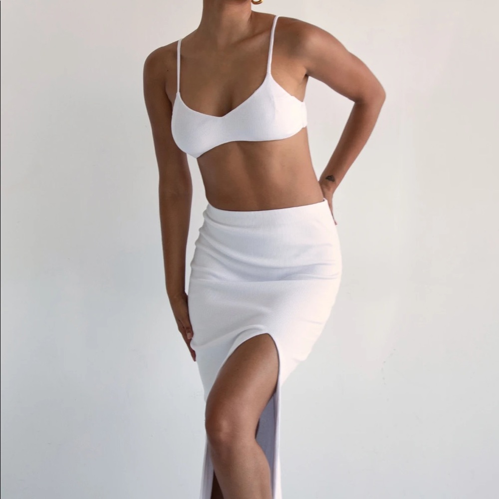 Ribbed modal skirt and top set. NWT - Picture 2 of 7